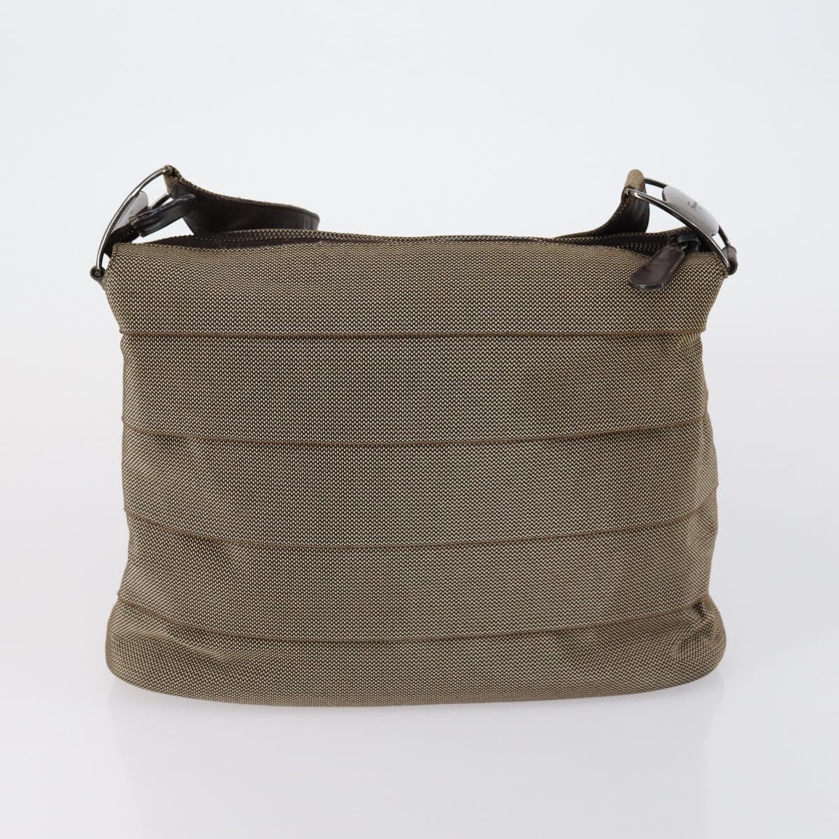 Salvatore Ferragamo Shoulder Bag Leather Canvas 2 Set Black Beige Auth bs31189