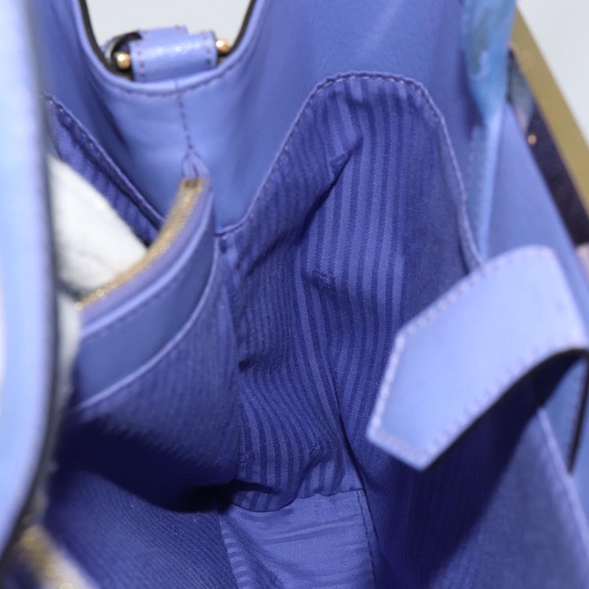 FENDI PETITE 2JOURS Hand Bag Leather Purple Gold Auth bs31194