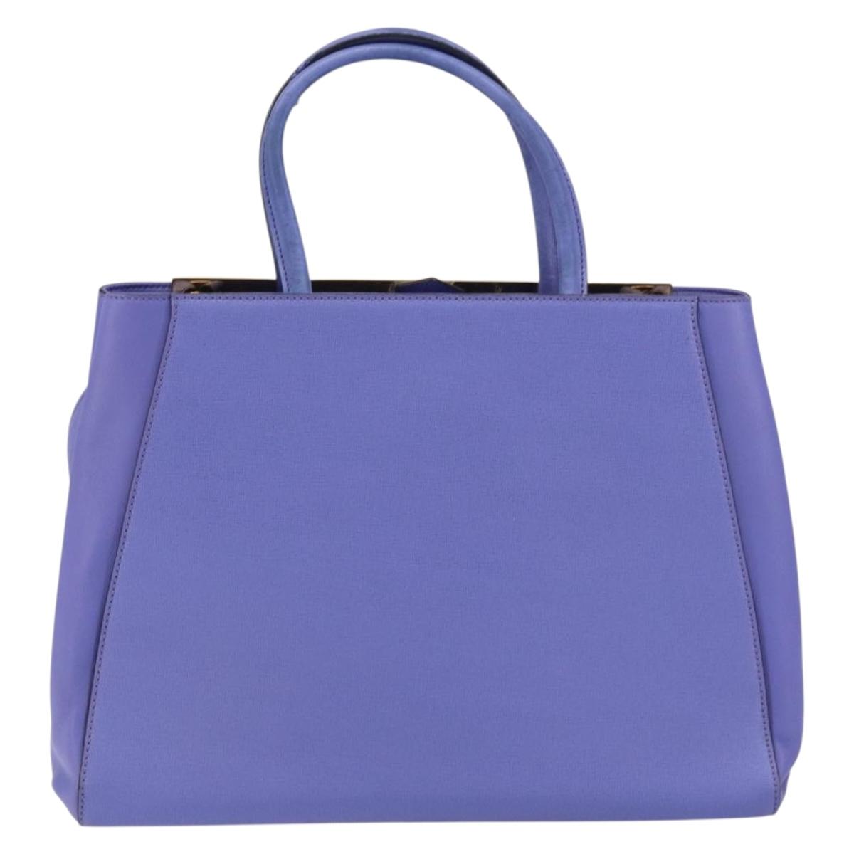 FENDI PETITE 2JOURS Hand Bag Leather Purple Gold Auth bs31194