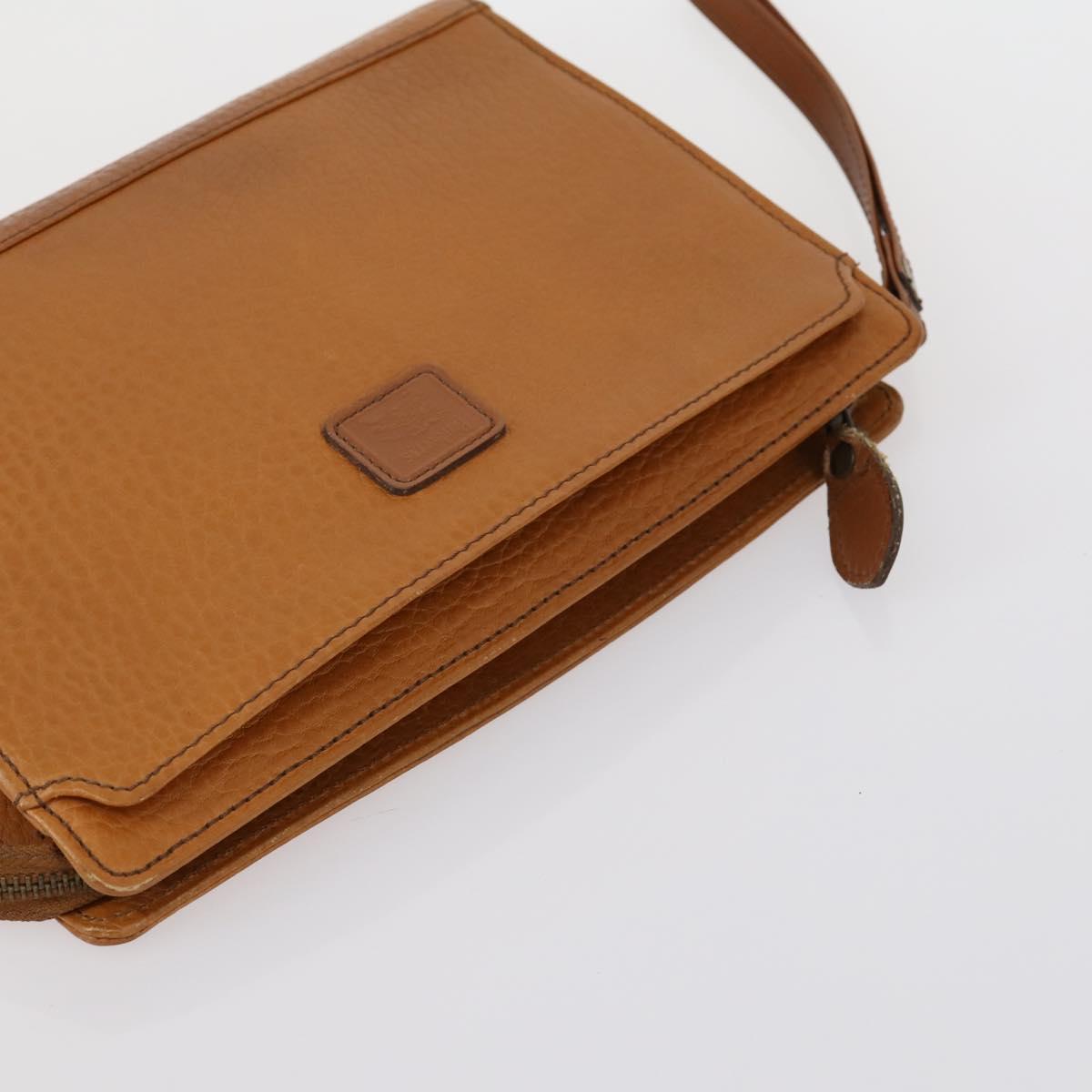 Burberrys Clutch Bag Leather 2 Set Black Brown Auth bs31198