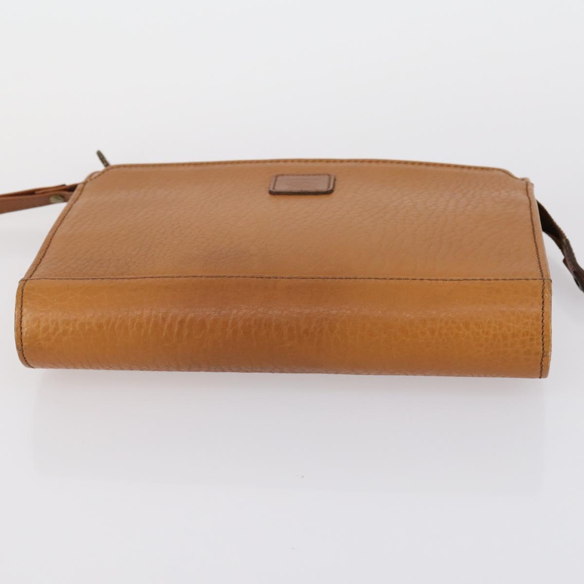 Burberrys Clutch Bag Leather 2 Set Black Brown Auth bs31198
