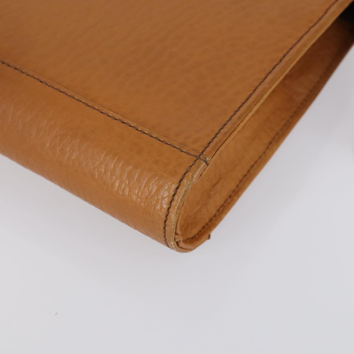 Burberrys Clutch Bag Leather 2 Set Black Brown Auth bs31198