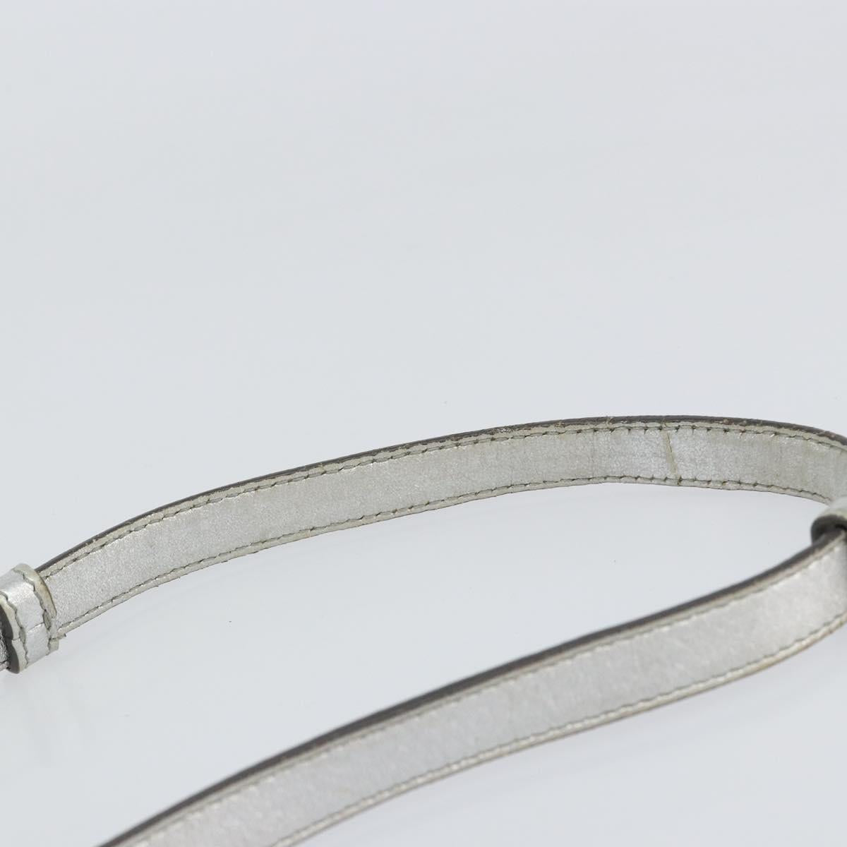 SAINT LAURENT Hand Bag Leather 2way Silver 297957 Auth bs31199