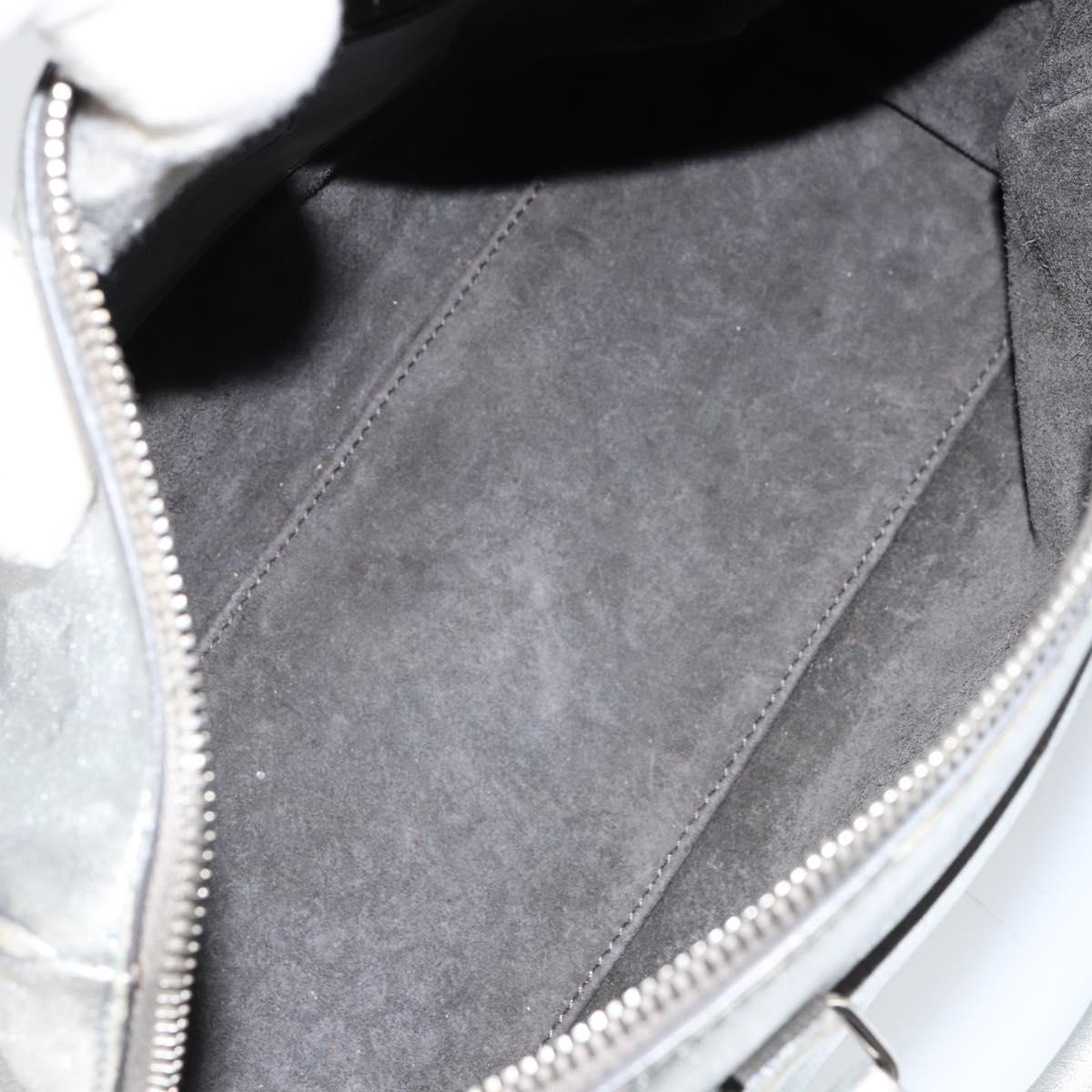 SAINT LAURENT Hand Bag Leather 2way Silver 297957 Auth bs31199