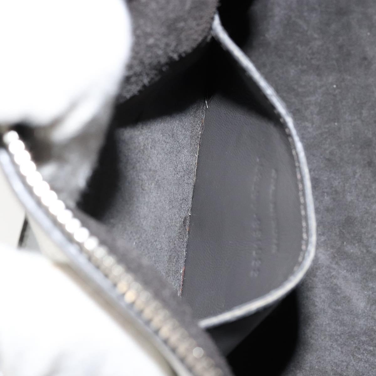 SAINT LAURENT Hand Bag Leather 2way Silver 297957 Auth bs31199