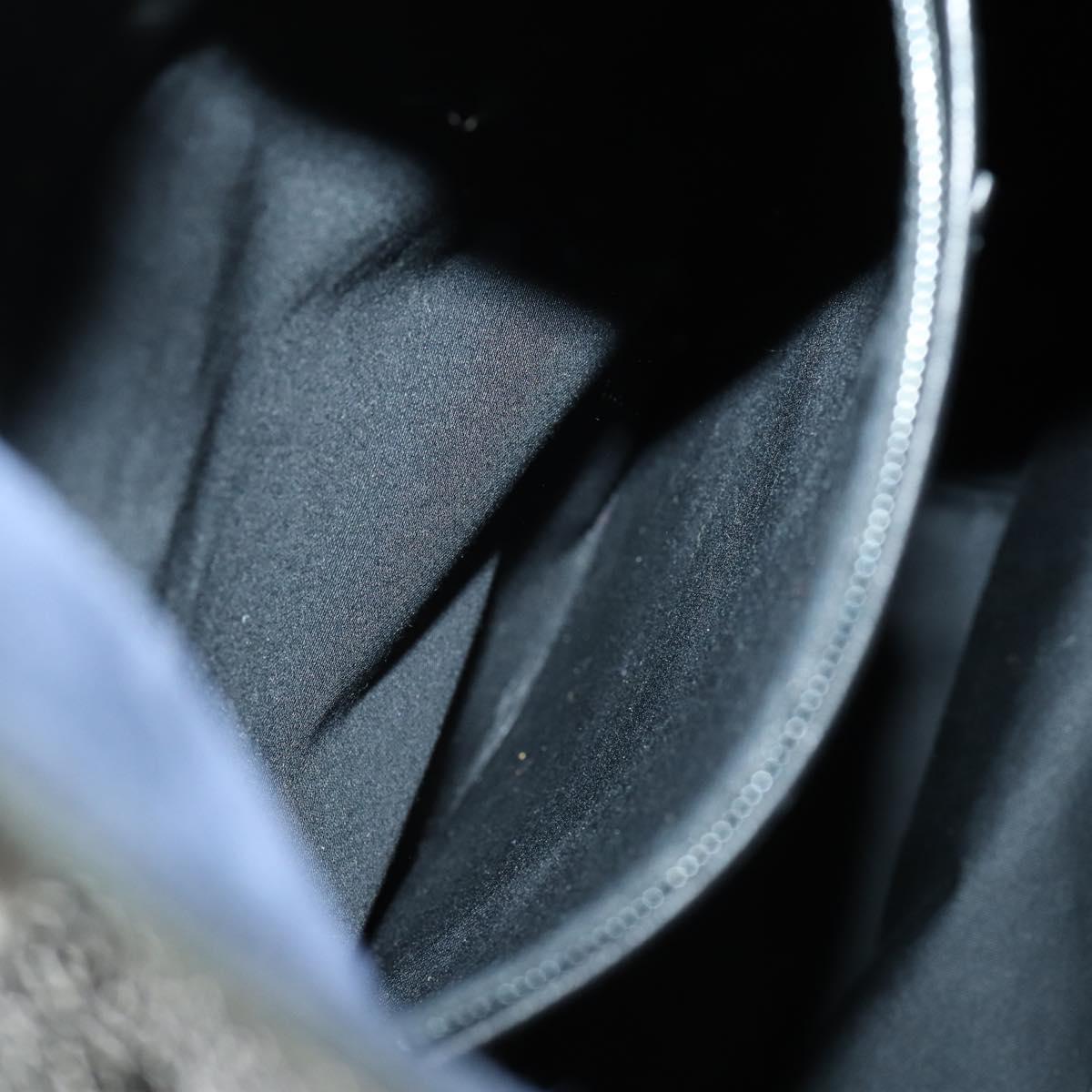 SAINT LAURENT Shoulder Bag Enamel Khaki Silver Auth bs31200