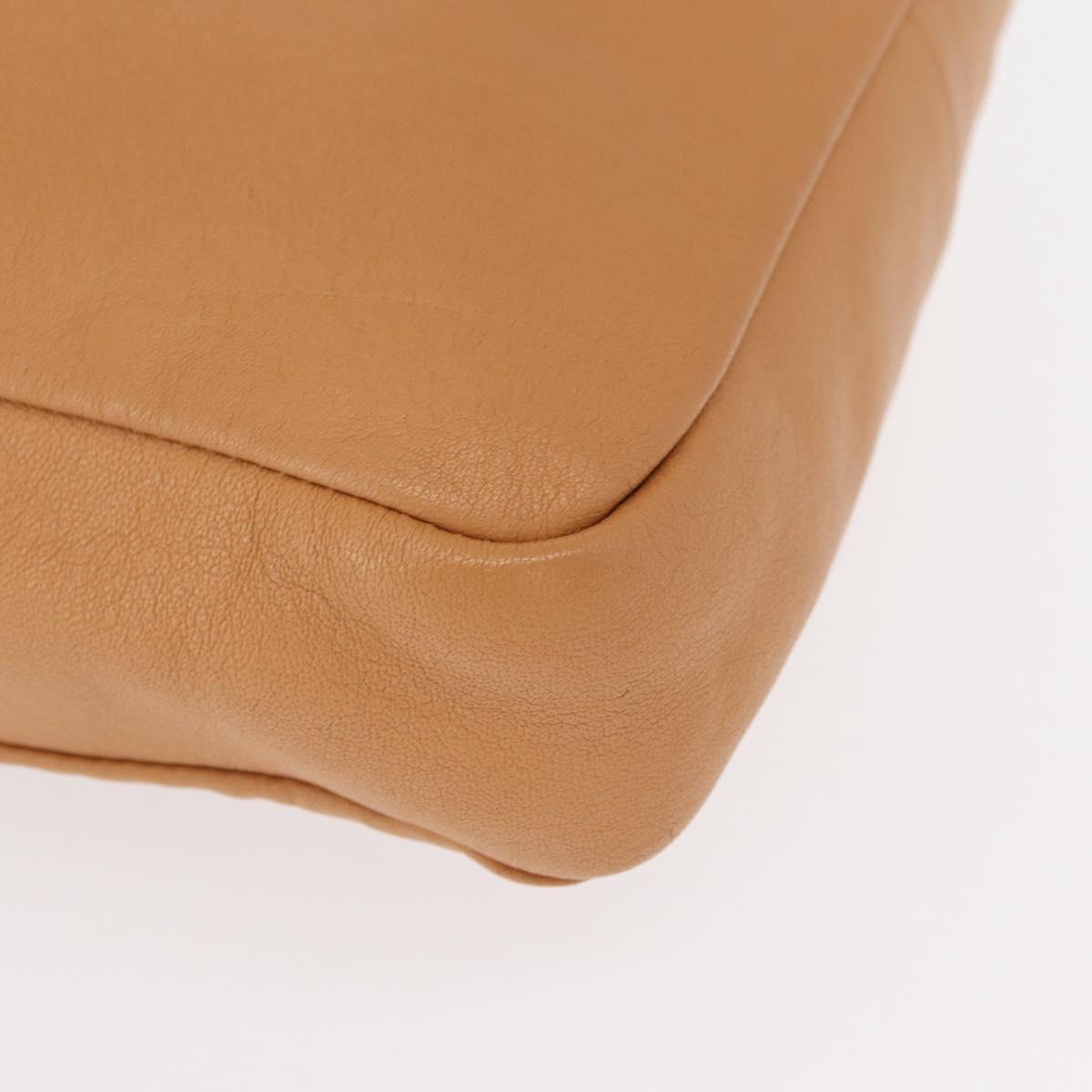 Chloe Vanessa Shoulder Bag Leather Brown Gold Auth bs31202