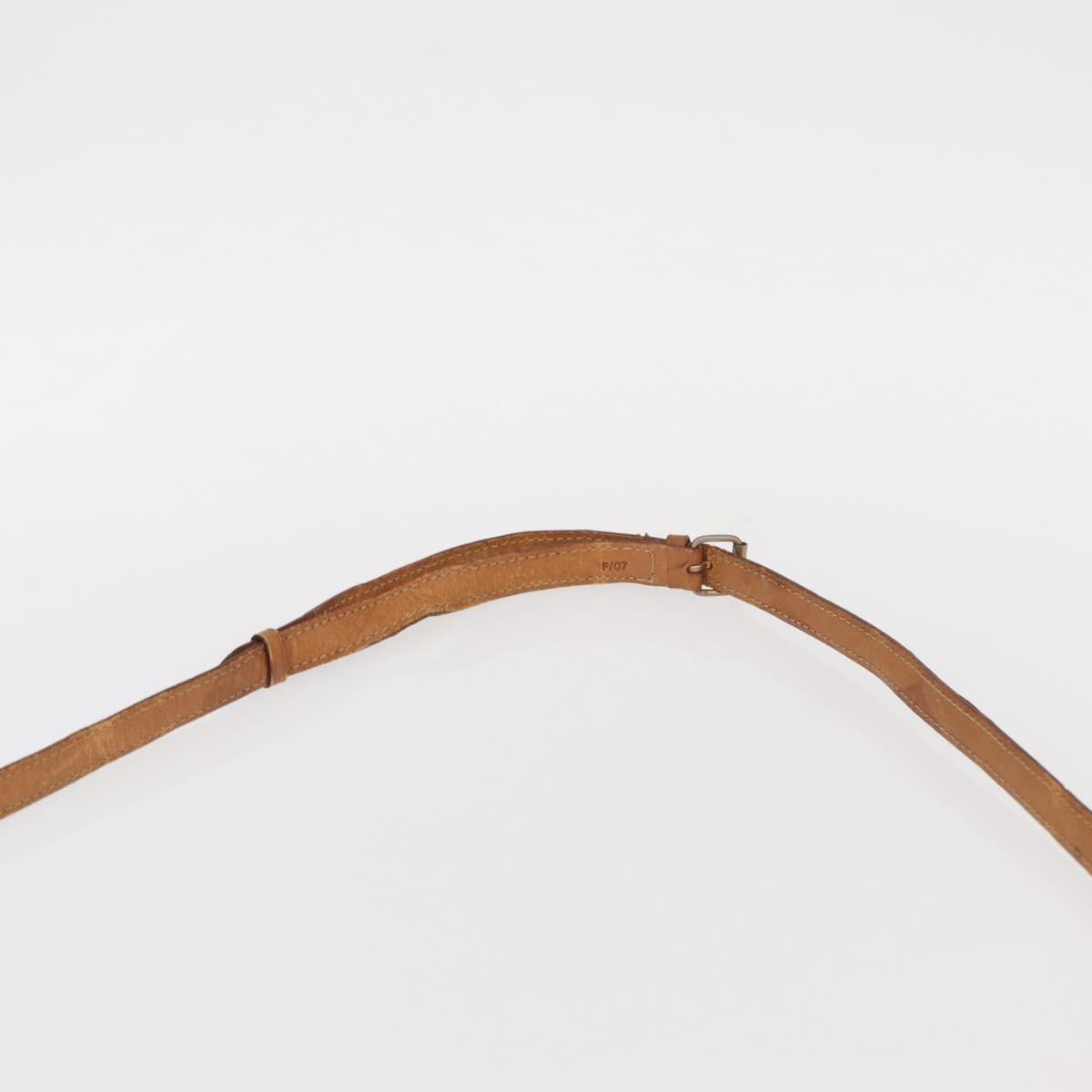 CELINE Macadam Canvas Shoulder Bag PVC Leather Brown Gold Auth bs31211