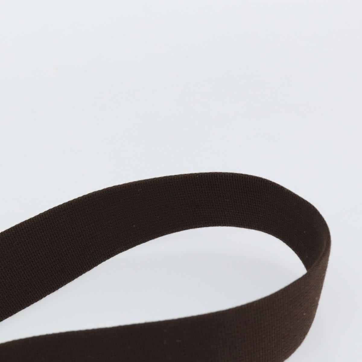 HERMES Evelyn 2 PM Shoulder Bag Leather Canvas Beige Gold Auth bs31216