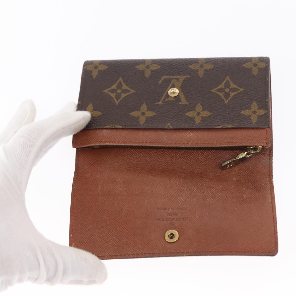 LOUIS VUITTON Monogram Porte Monnaie Zip Wallet M61735 LV Auth bs31236
