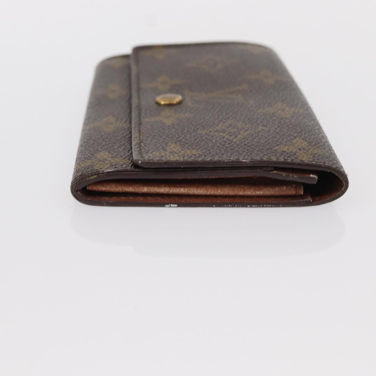 LOUIS VUITTON Monogram Porte Monnaie Zip Wallet M61735 LV Auth bs31236