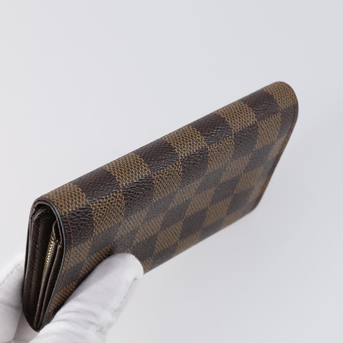 LOUIS VUITTON Monogram Damier Ebene Wallet 3 Set LV Auth bs31237