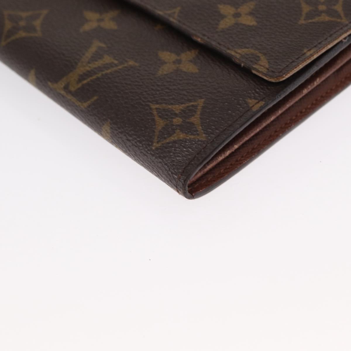 LOUIS VUITTON Pochette Porte Monnaie Credit Long Wallet M61726 LV Auth bs31242
