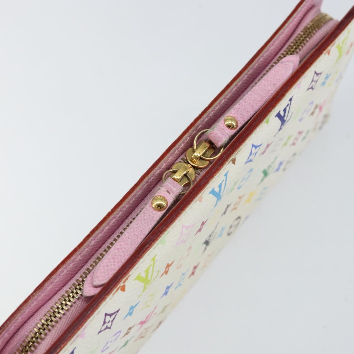 LOUIS VUITTON Multicolor PortefeuilleInsolite Wallet White M93750 Auth bs31244