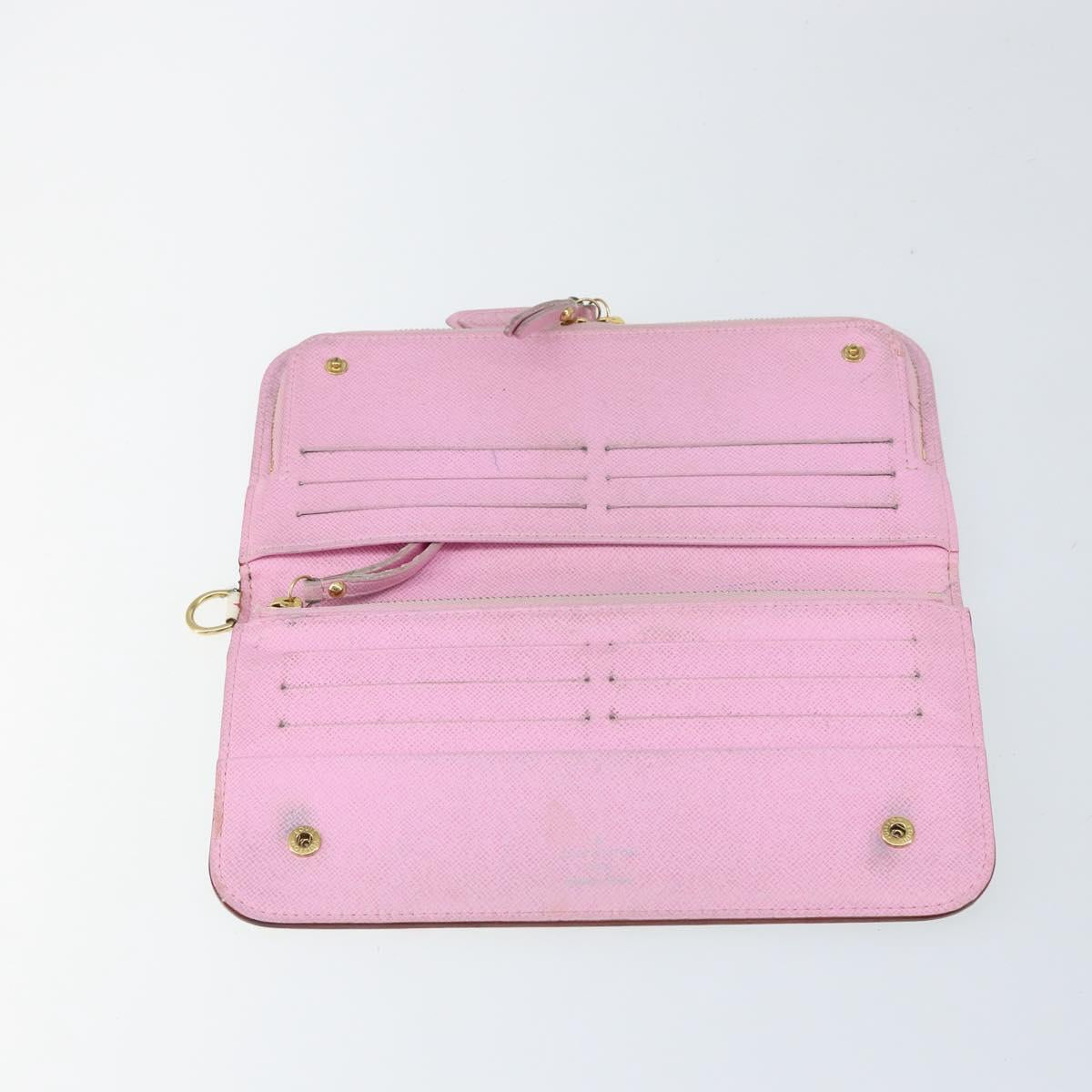 LOUIS VUITTON Multicolor PortefeuilleInsolite Wallet White M93750 Auth bs31244