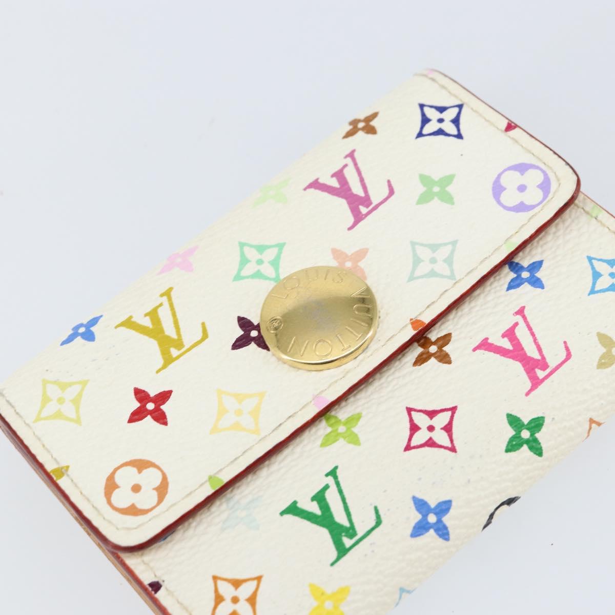 LOUIS VUITTON Multicolor Porte Monnaie Cozy Coin Purse White M60006 Auth bs31245