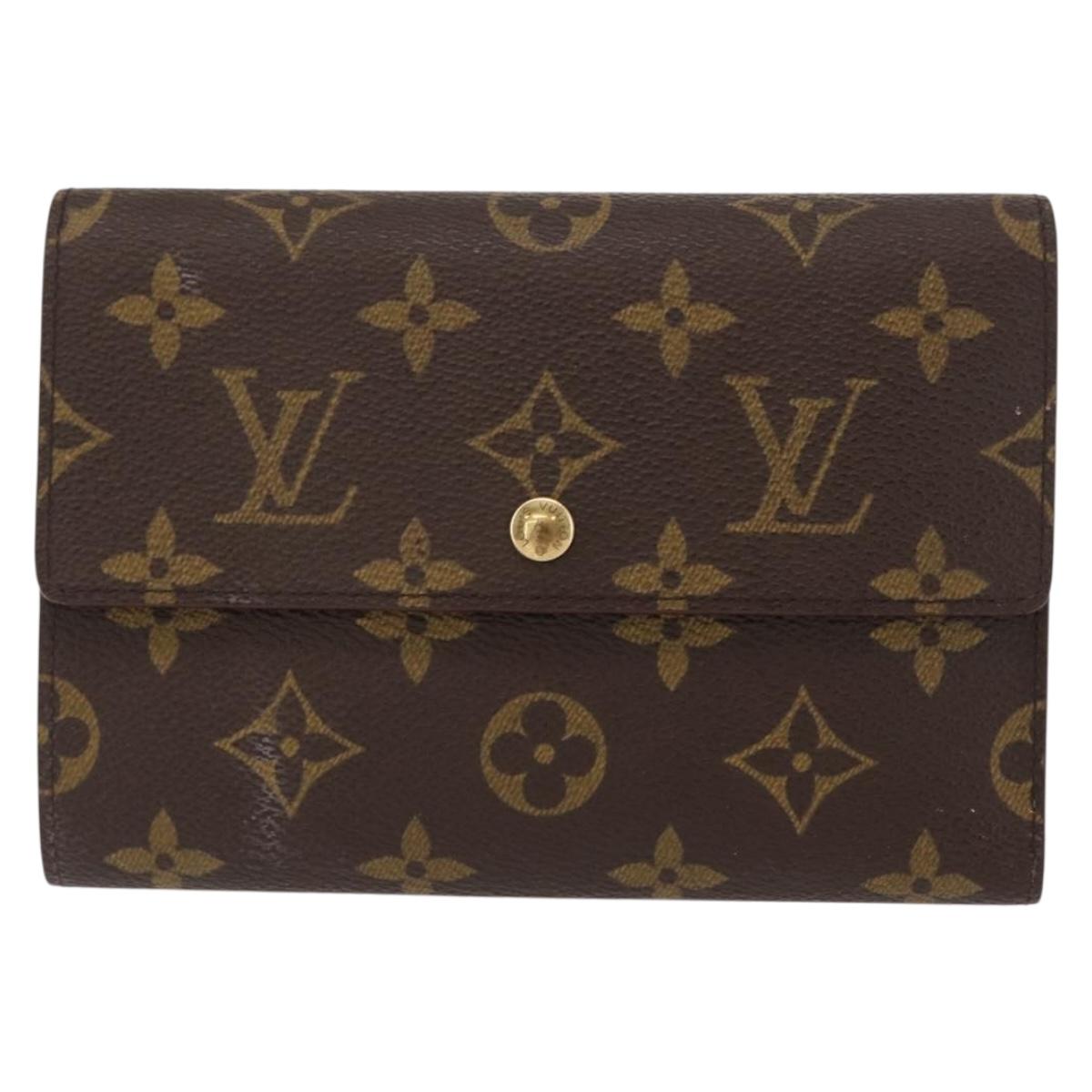 LOUIS VUITTON Monogram Porte Tresor Etui Papie Wallet M61202 LV Auth bs31247