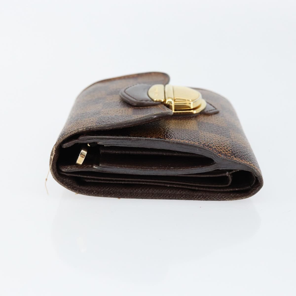 LOUIS VUITTON Damier Ebene Portefeuille Joy Bifold Wallet N60034 LV Auth bs31248