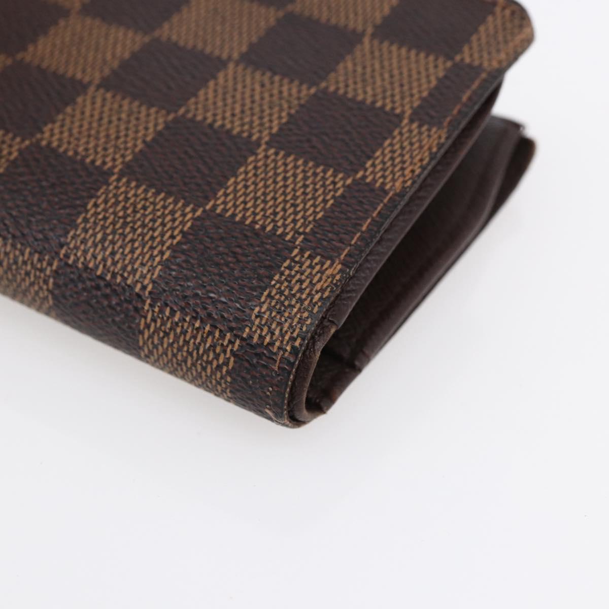 LOUIS VUITTON Damier Ebene Portefeuille Viennois Wallet N61674 LV Auth bs31250