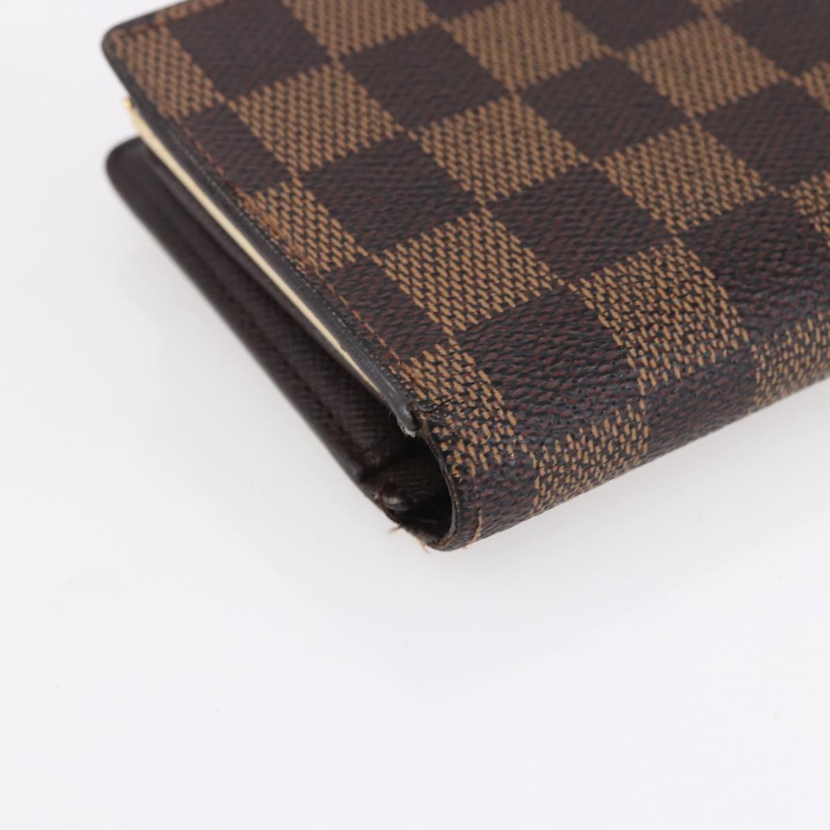 LOUIS VUITTON Damier Ebene Portefeuille Viennois Wallet N61674 LV Auth bs31250