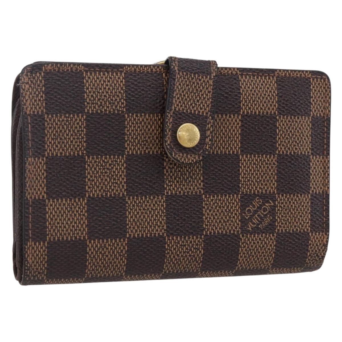 LOUIS VUITTON Damier Ebene Portefeuille Viennois Wallet N61674 LV Auth bs31250