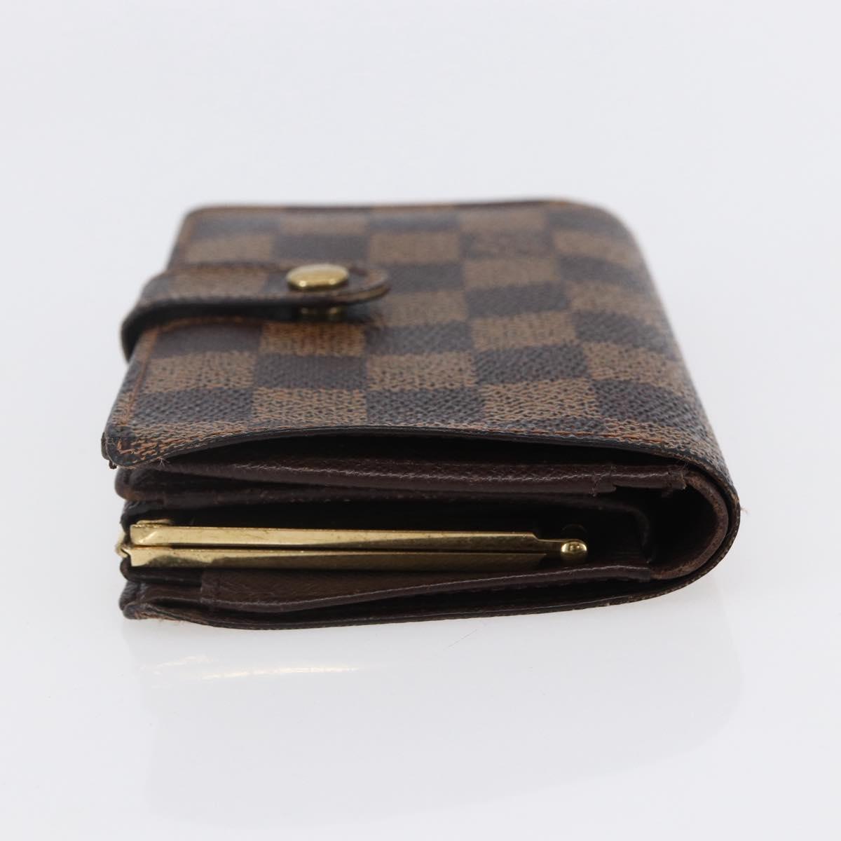 LOUIS VUITTON Damier Ebene Portefeuille Viennois Wallet N61674 LV Auth bs31250