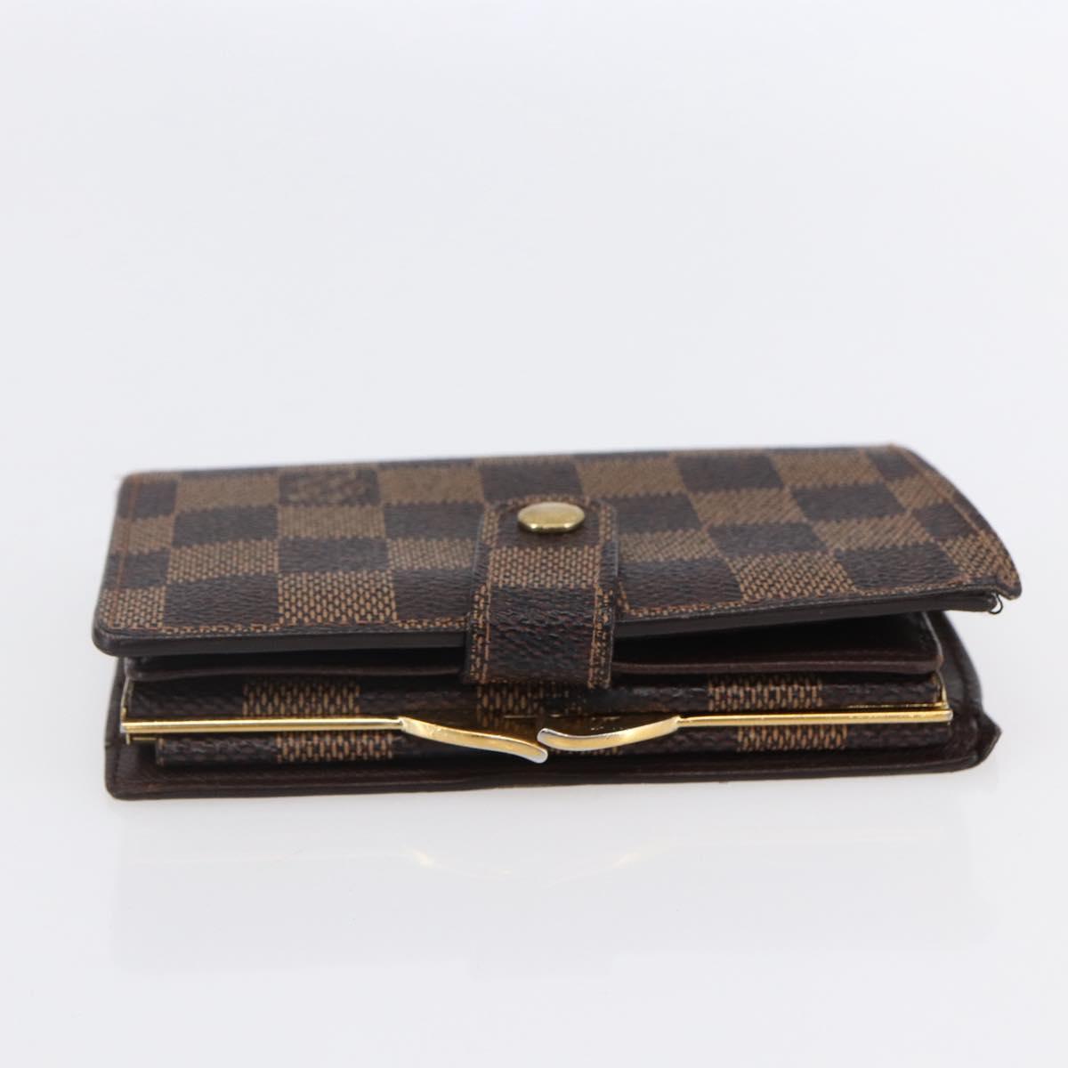 LOUIS VUITTON Damier Ebene Portefeuille Viennois Wallet N61674 LV Auth bs31250