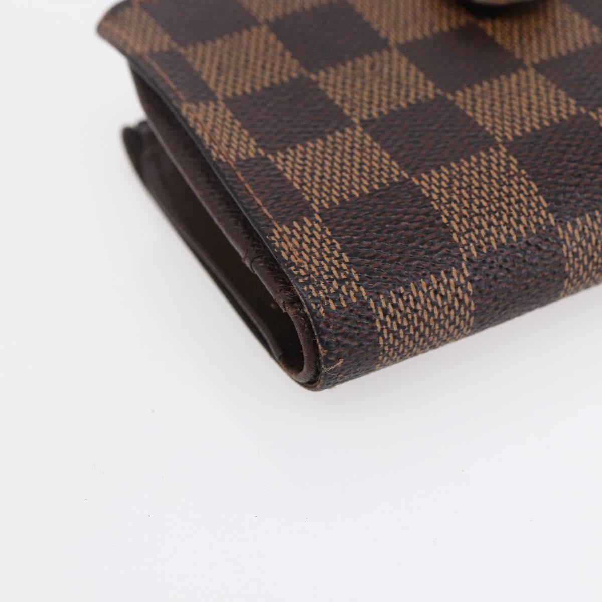 LOUIS VUITTON Damier Ebene Portefeuille Viennois Wallet N61674 LV Auth bs31250