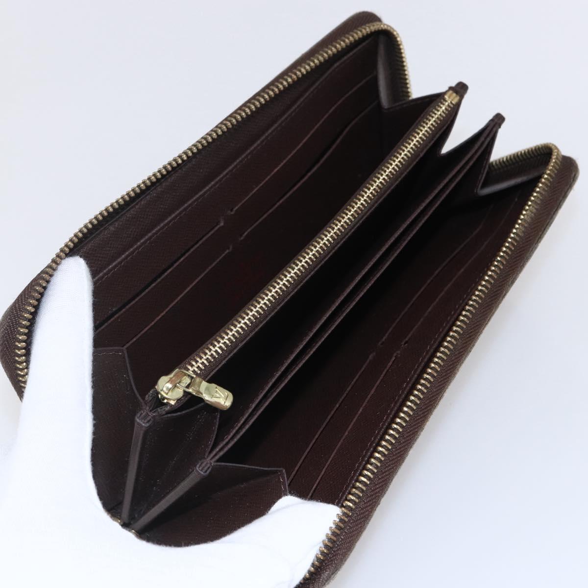 LOUIS VUITTON Damier Ebene Zippy Wallet Long Wallet N41661 LV Auth bs31251