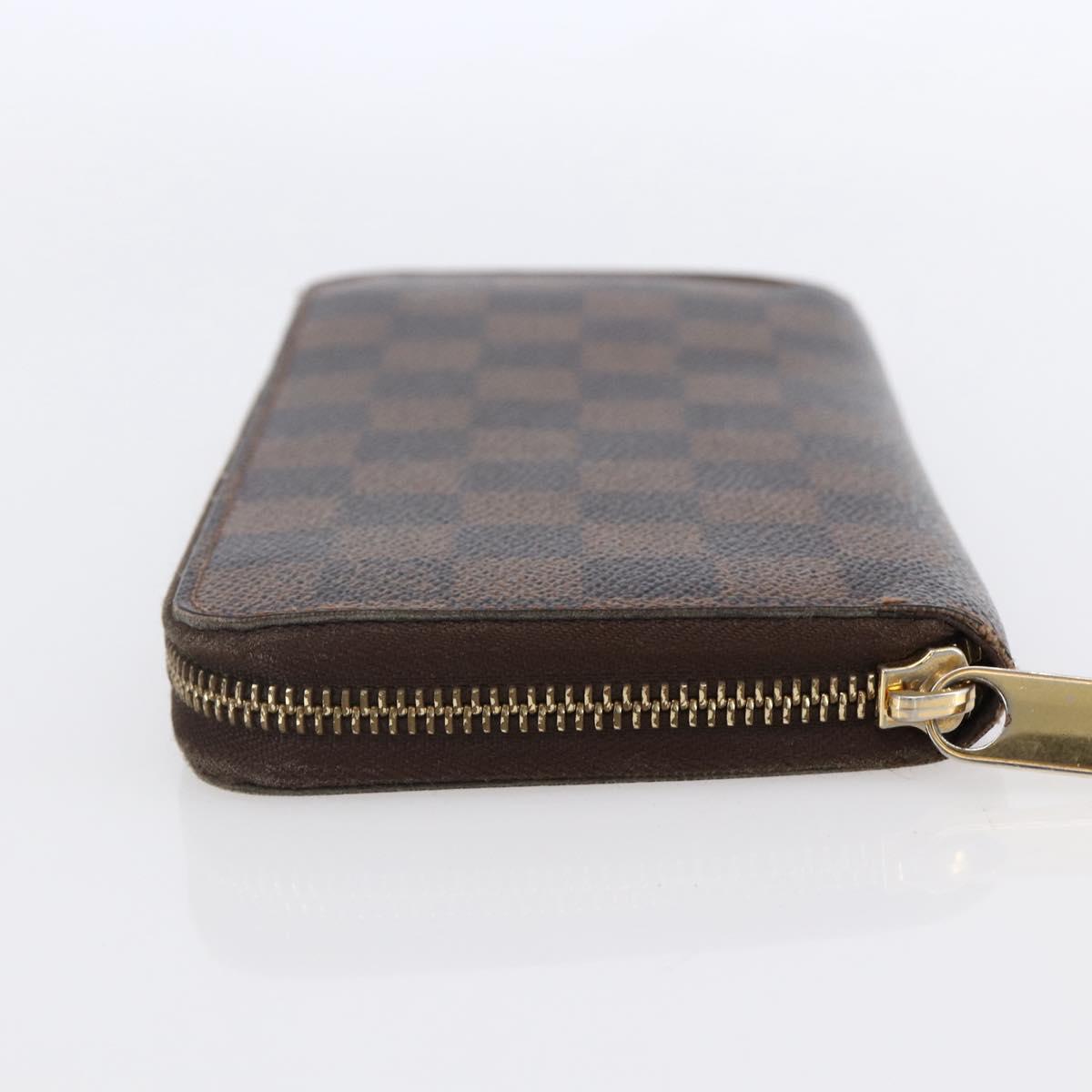 LOUIS VUITTON Damier Ebene Zippy Wallet Long Wallet N41661 LV Auth bs31251