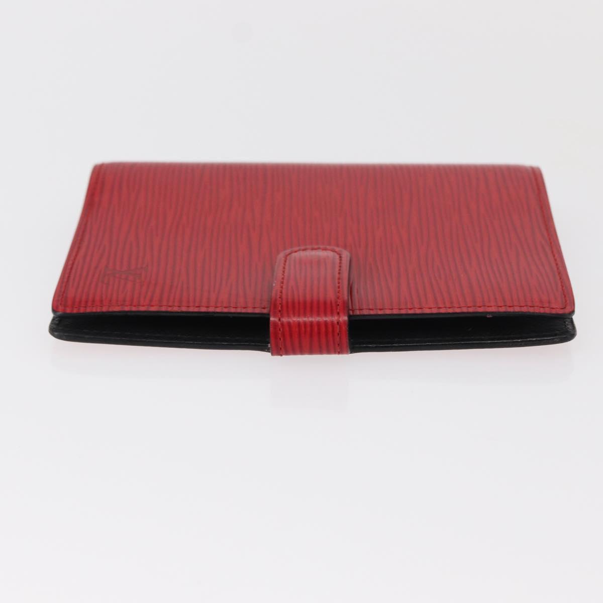 LOUIS VUITTON Taiga Agenda PM Day Planner Cover Red Akajou R2004E Auth bs31254