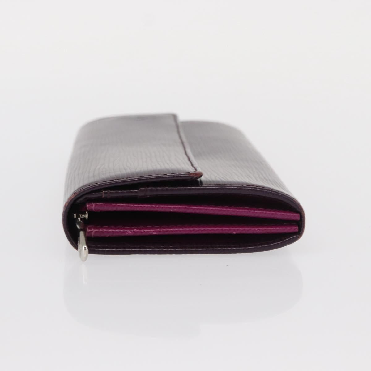 LOUIS VUITTON Epi Portefeiulle Sarah Wallet Purple Cassis M6374K LV Auth bs31256