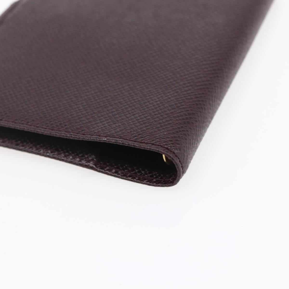 LOUIS VUITTON Taiga Agenda PM Day Planner Cover Acajou R20416 LV Auth bs31257