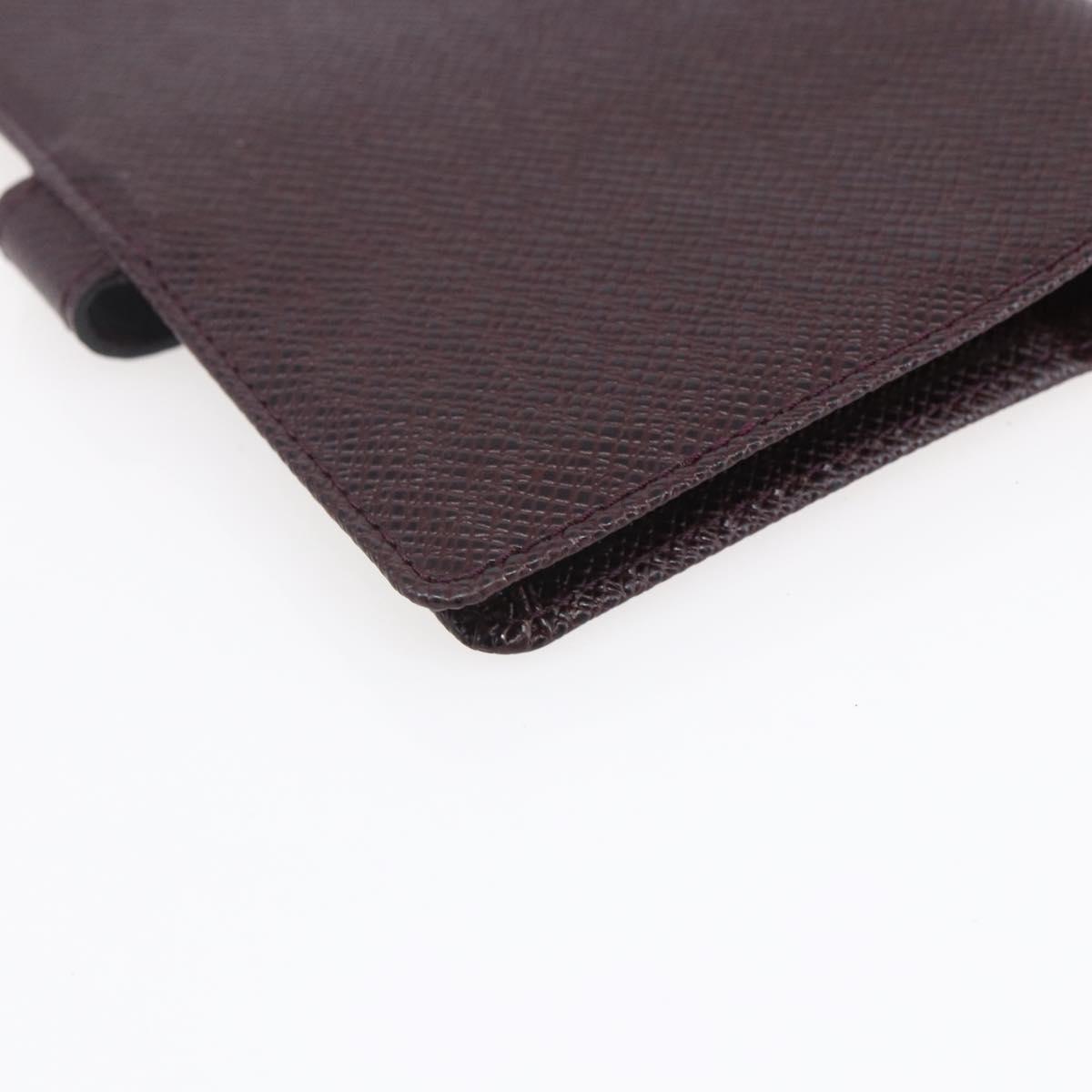 LOUIS VUITTON Taiga Leather Agenda MM Planner Cover Acajou R20416 Auth bs31257