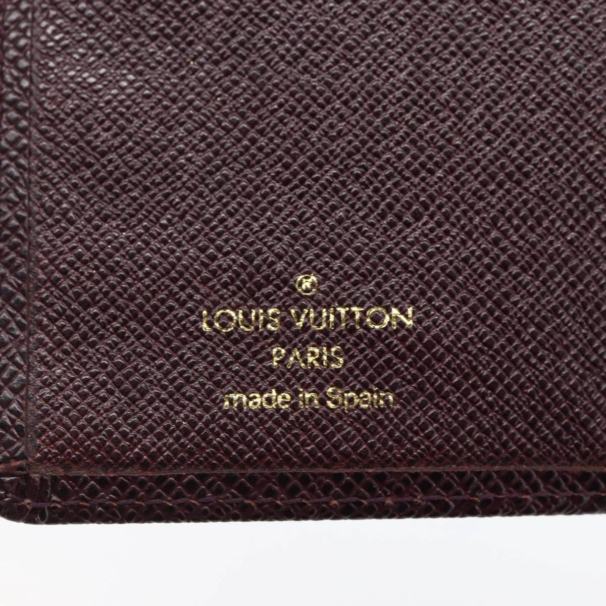 LOUIS VUITTON Taiga Agenda PM Day Planner Cover Acajou R20416 LV Auth bs31257