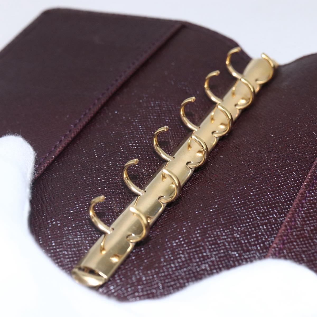 LOUIS VUITTON Taiga Leather Agenda MM Planner Cover Acajou R20416 Auth bs31257