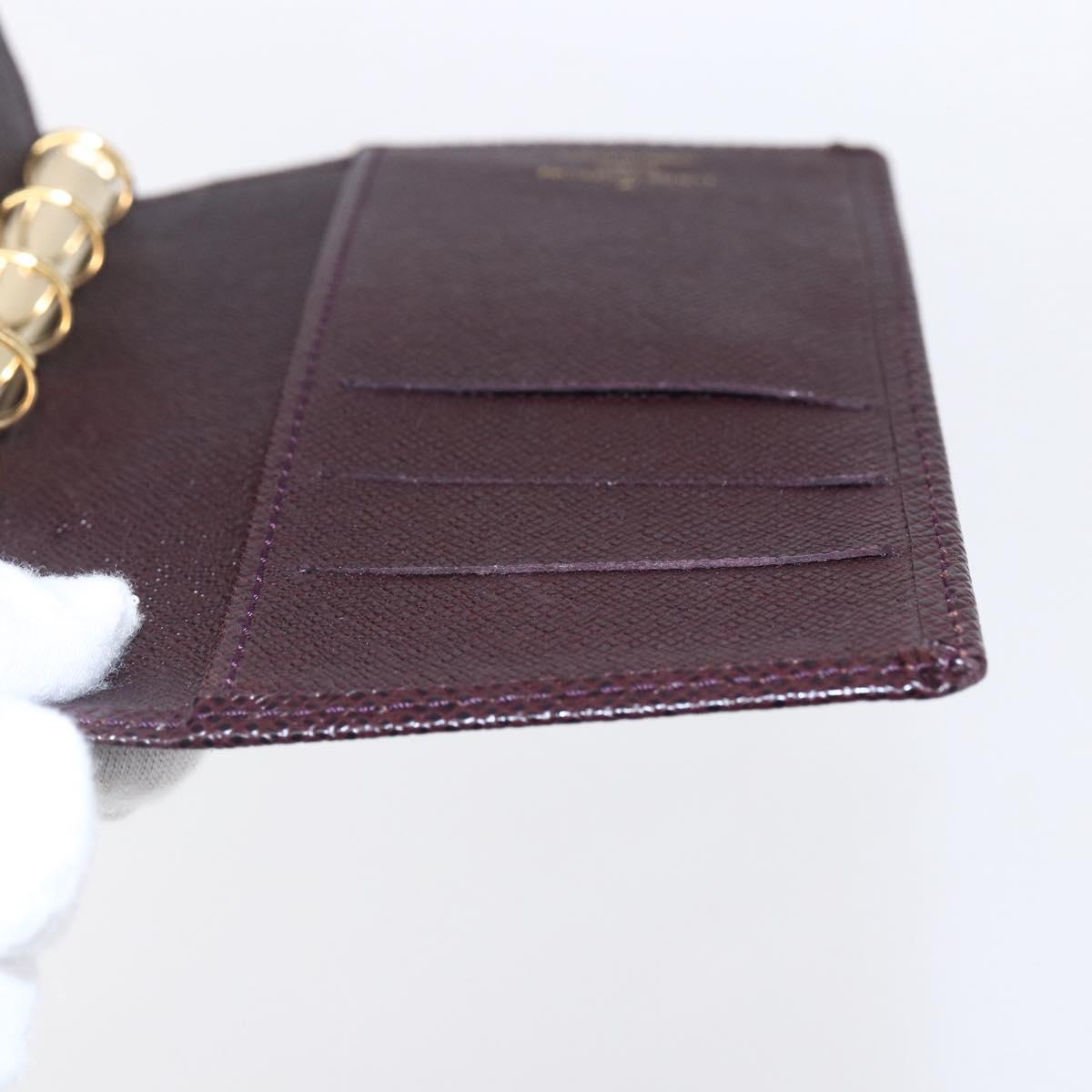 LOUIS VUITTON Taiga Agenda PM Day Planner Cover Acajou R20416 LV Auth bs31257