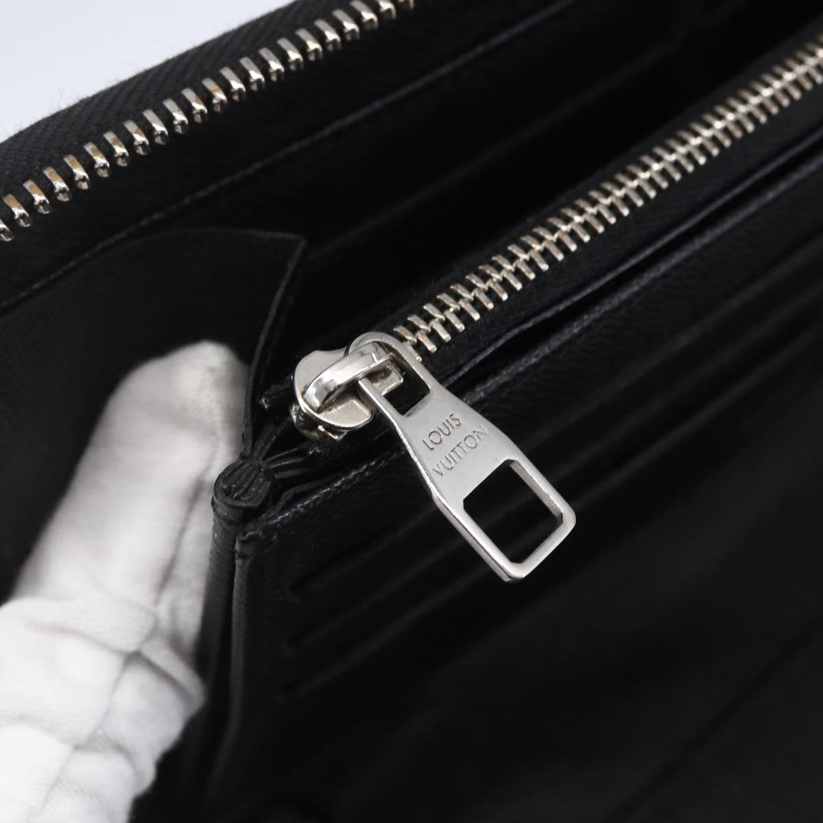 LOUIS VUITTON Damier Graphite Zippy Organizer Long Wallet N63077 LV Auth bs31258
