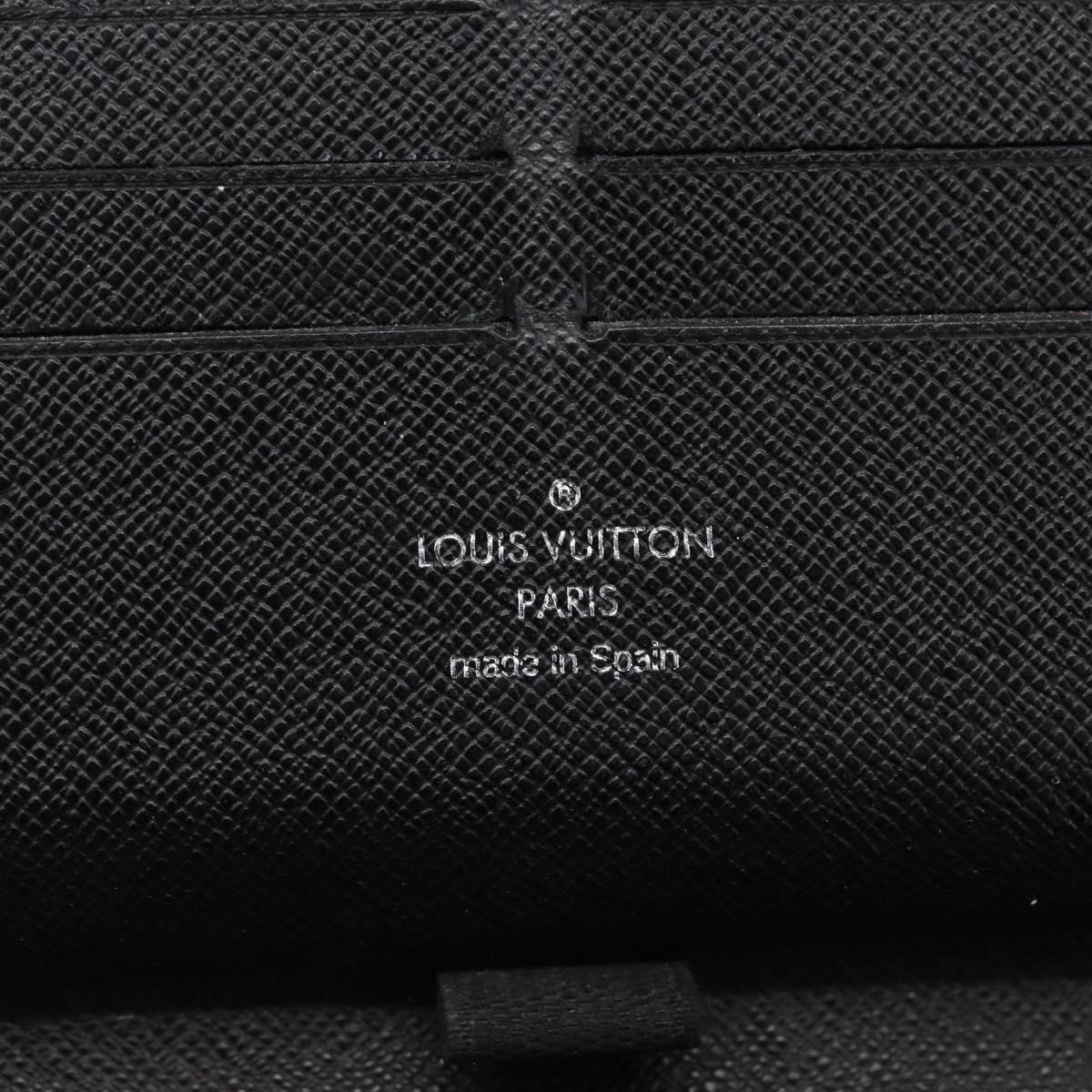 LOUIS VUITTON Damier Graphite Zippy Organizer Long Wallet N63077 LV Auth bs31258