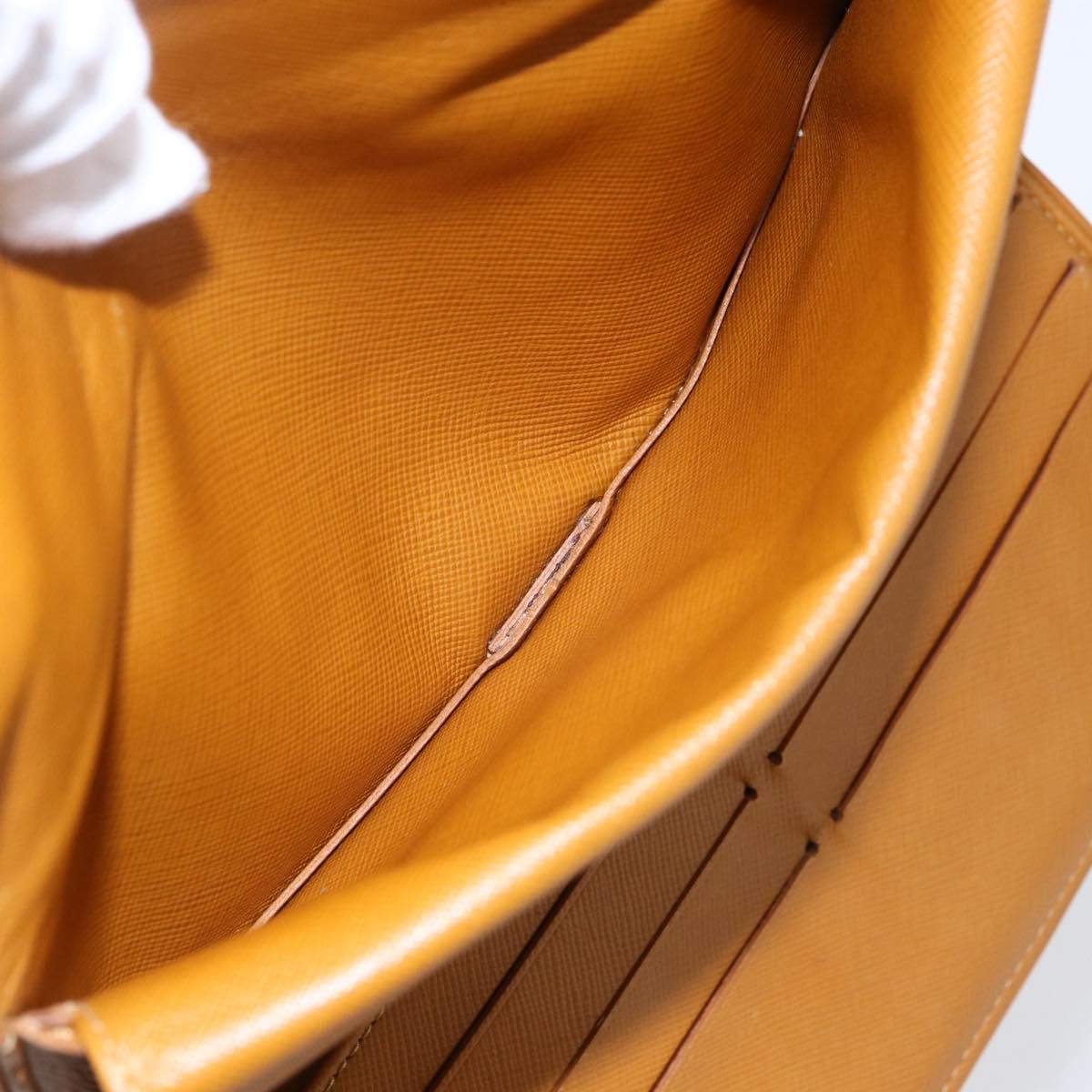 LOUIS VUITTON Monogram Mini Lin Porte Tresor Wallet Beige M92444 LV Auth bs31259