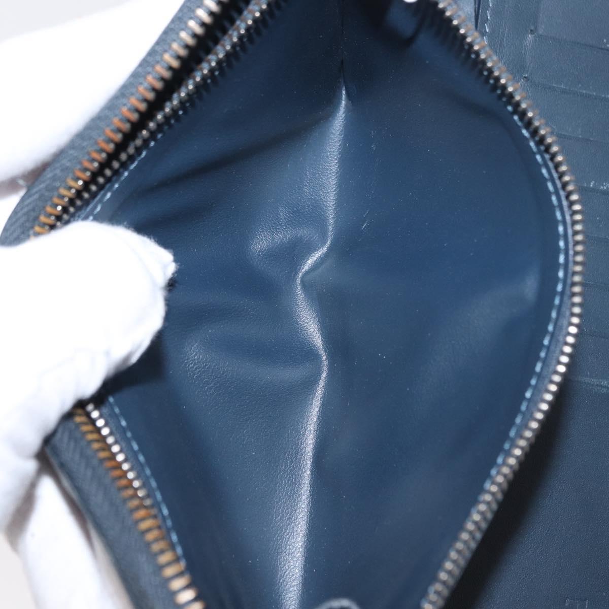 LOUIS VUITTON Damier Infini Zippy Wallet Vertical Black N63549 LV Auth bs31260