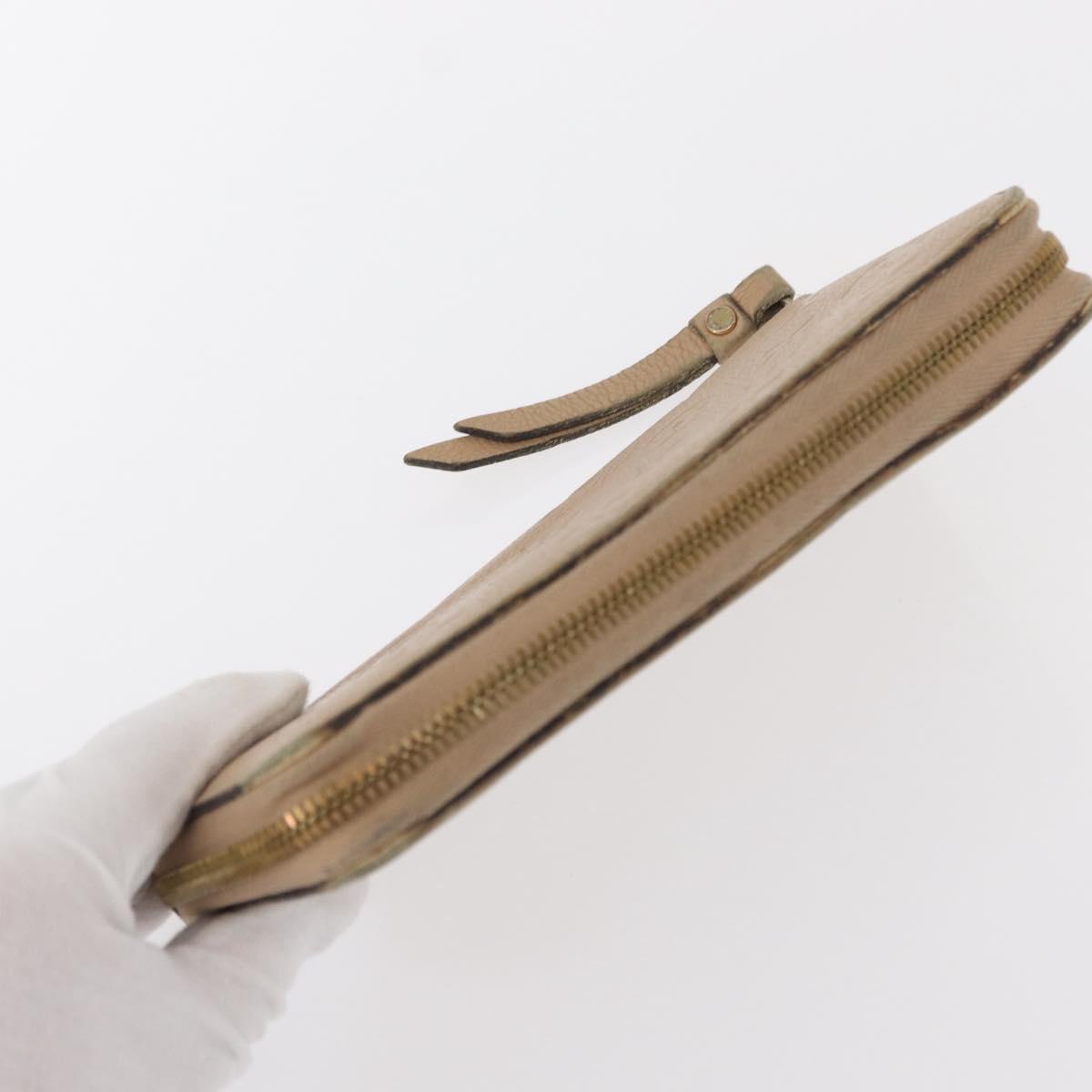 LOUIS VUITTON Monogram Empreinte Zippy Wallet Wallet Beige M61866 Auth bs31261