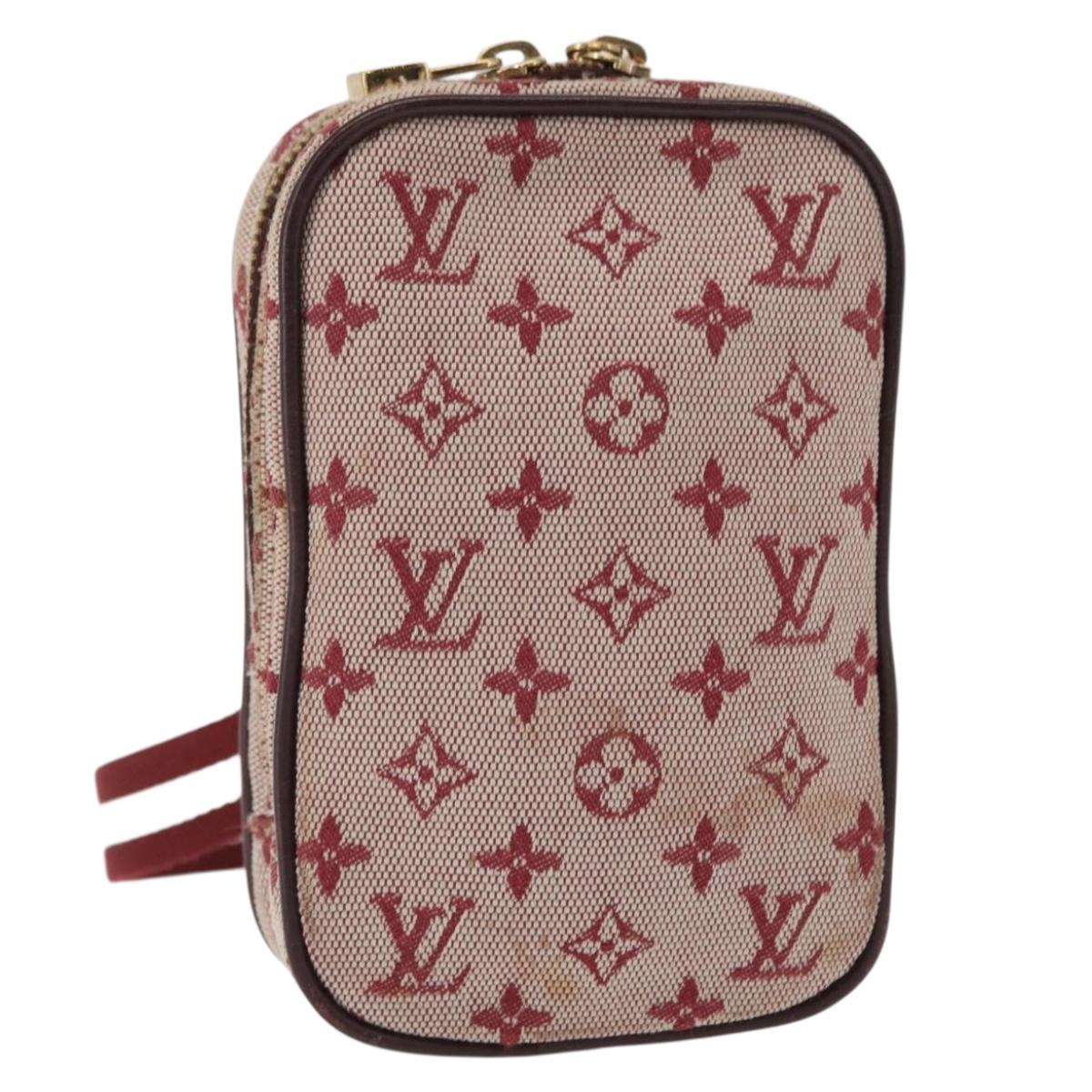 LOUIS VUITTON Monogram Mini Usu Digital Pouch Red M60001 LV Auth bs31267
