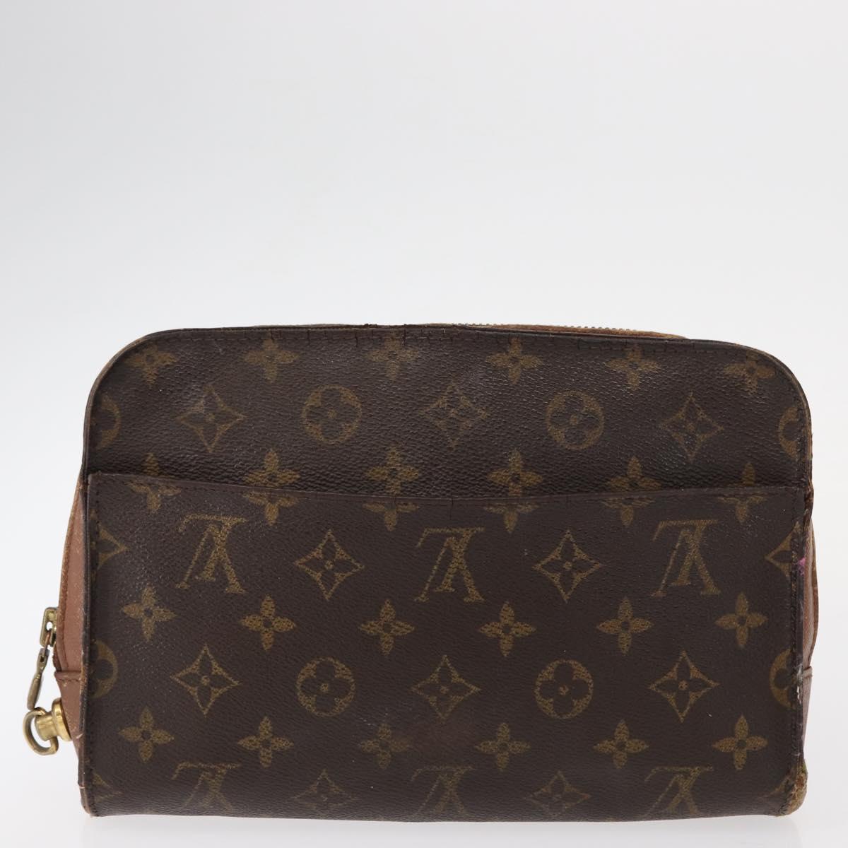 LOUIS VUITTON Monogram Clutch Bag 2 Set LV Auth bs31273