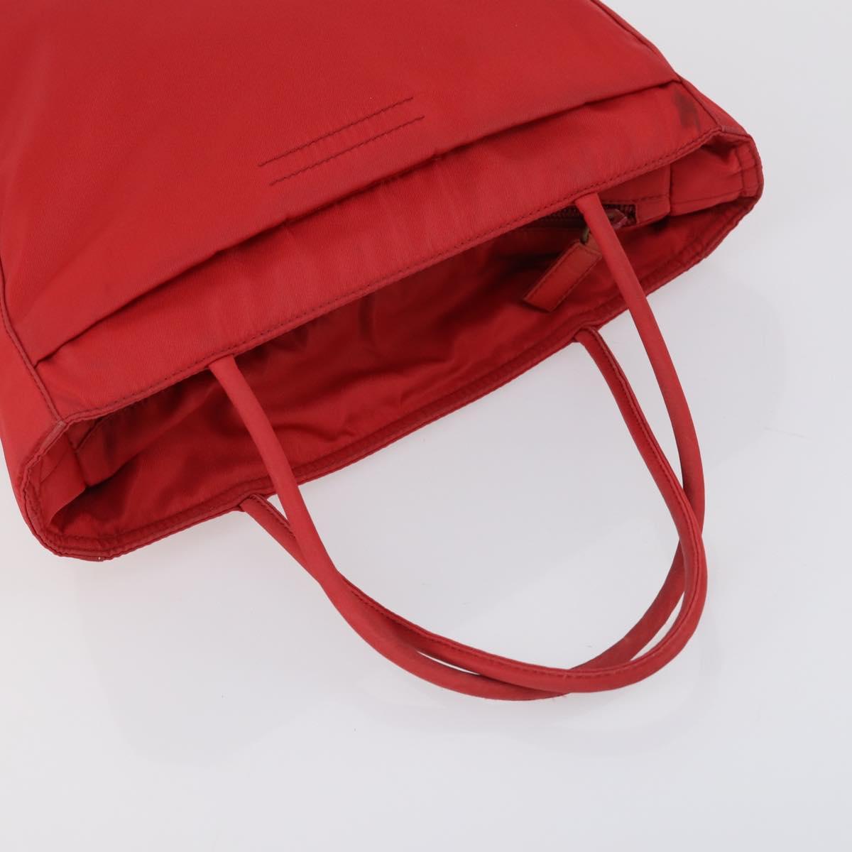 PRADA Shoulder Bag Nylon Enamel 3 Set Red Brown black Auth bs31276