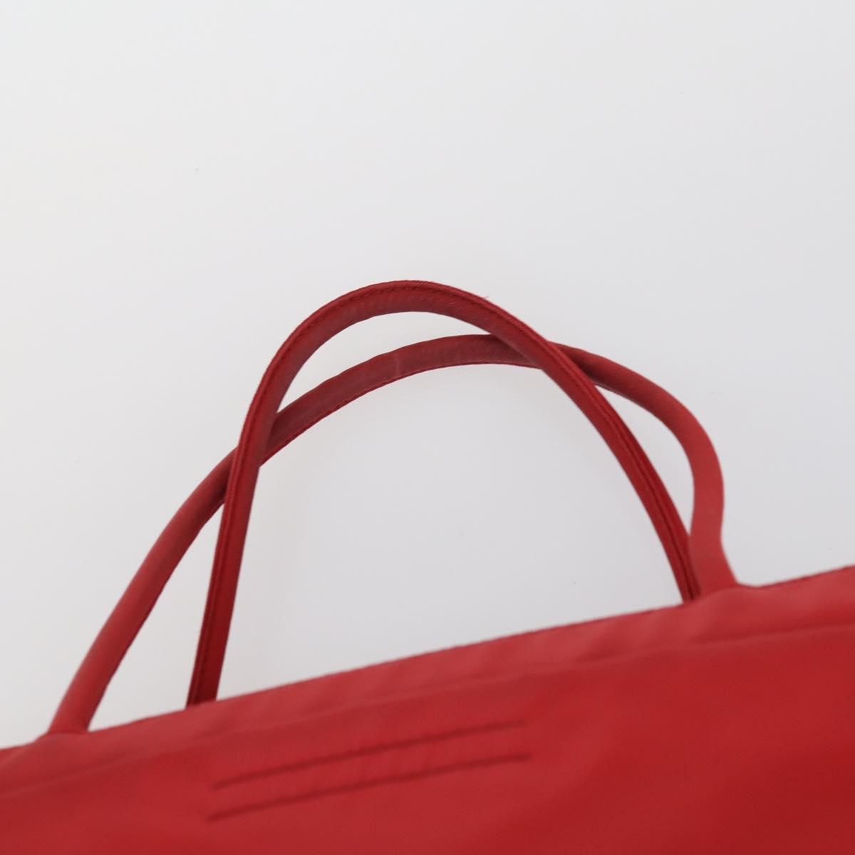 PRADA Shoulder Bag Nylon Enamel 3 Set Red Brown black Auth bs31276