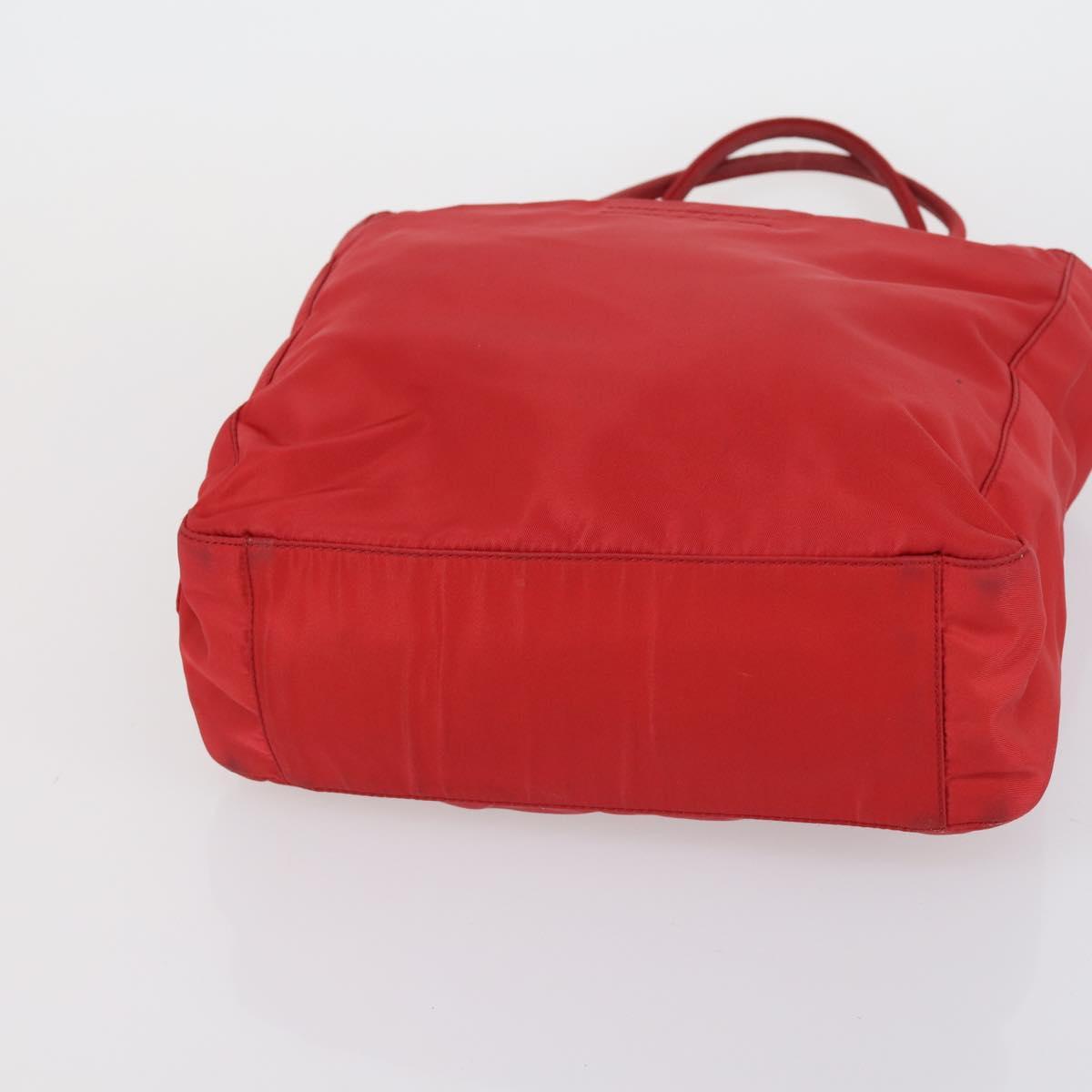 PRADA Shoulder Bag Nylon Enamel 3 Set Red Brown black Auth bs31276