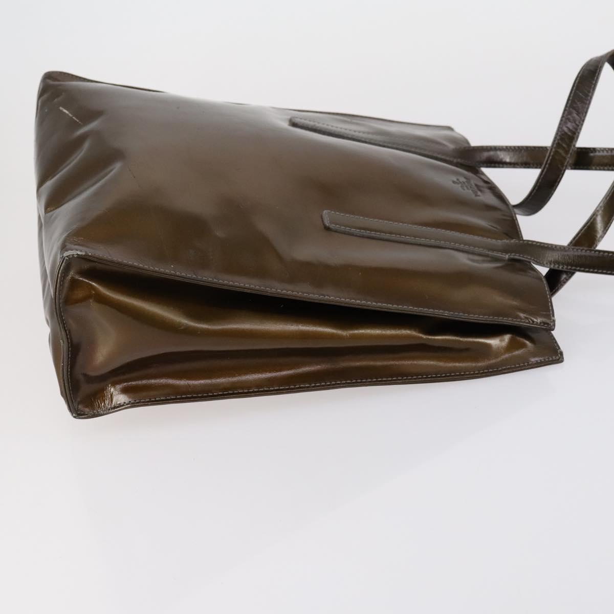 PRADA Shoulder Bag Nylon Enamel 3 Set Red Brown black Auth bs31276