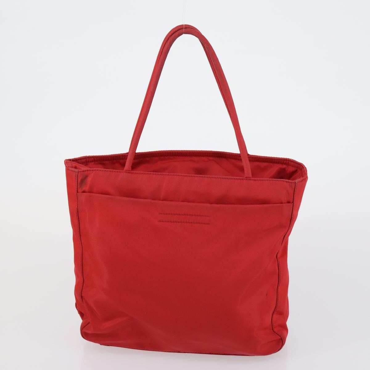 PRADA Shoulder Bag Nylon Enamel 3 Set Red Brown black Auth bs31276