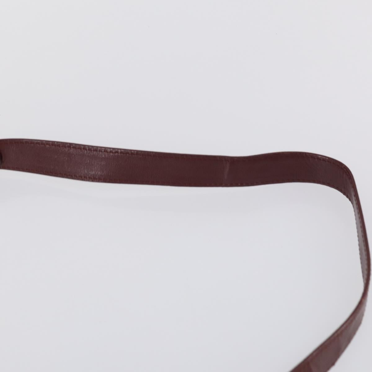 CARTIER Must Line Shoulder Bag Leather 2 Set Bordeaux Auth bs31277